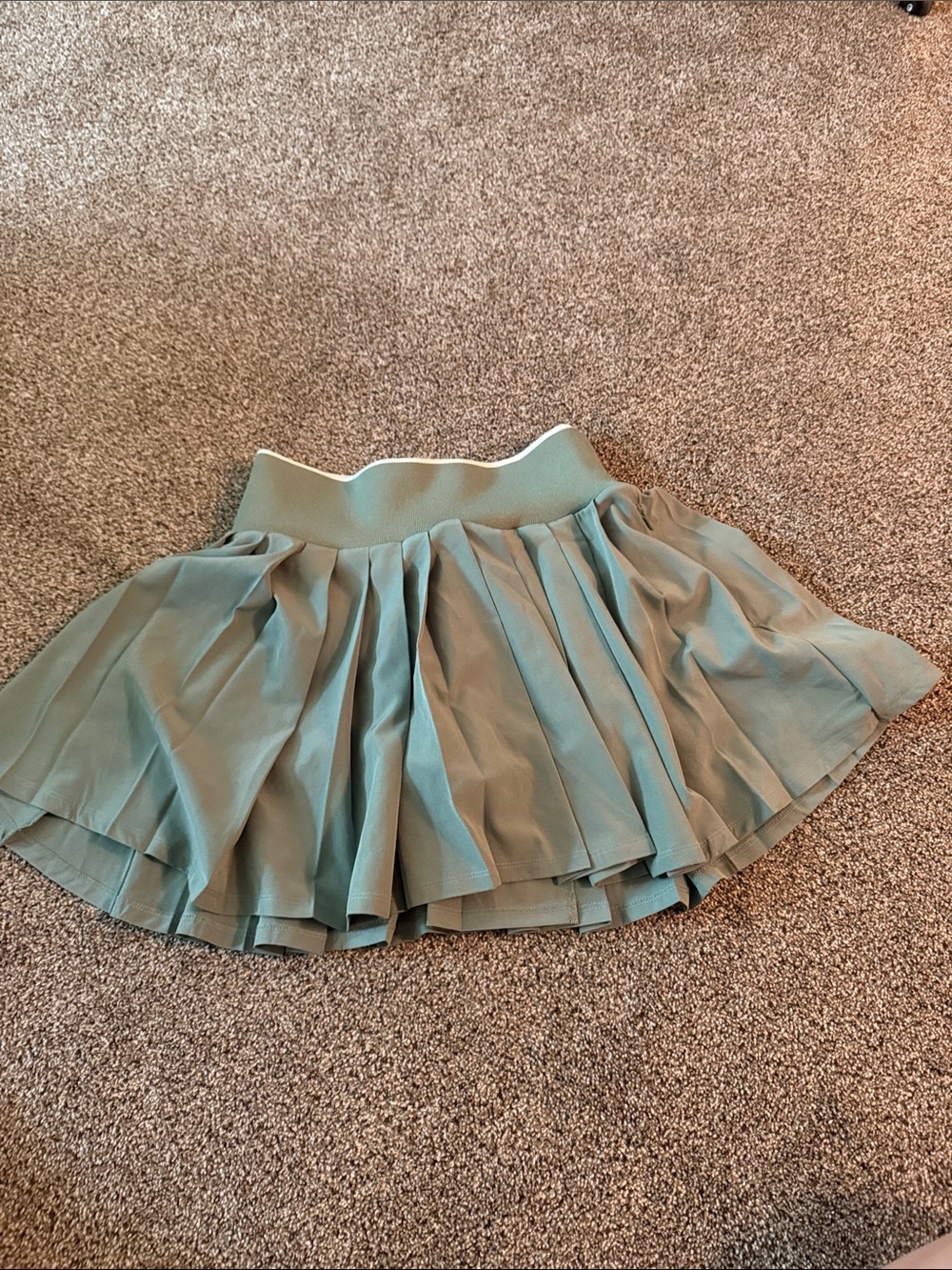 Fore-Te Club Attire Pleated Mini Skirt in Sage Green - Women's Skirt medium